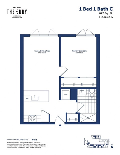 this floor plan is an approximation of our 1 bed 1 bath c floor plan